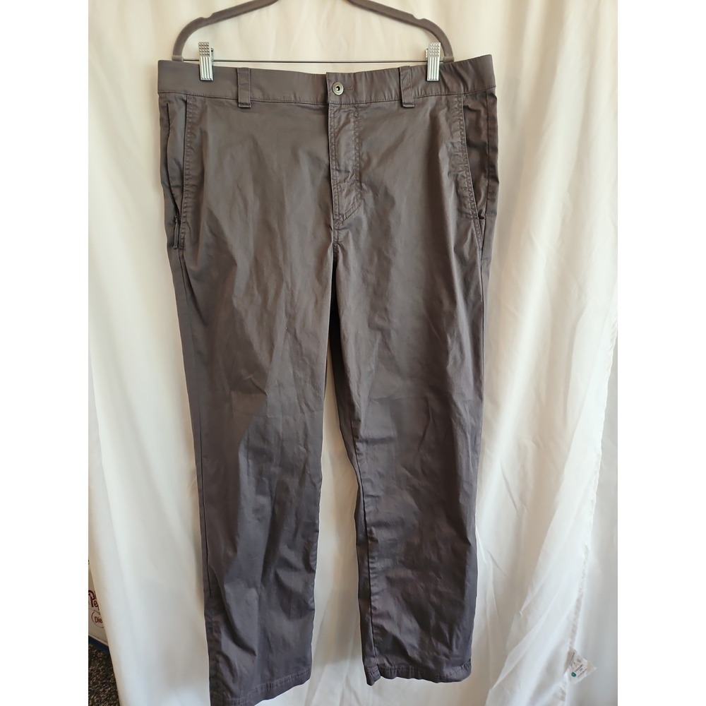 Columbia Men's ROC Chino Pants 36x30 Gray Stretch Straight Leg